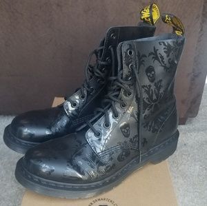 RARE Dr. Martens Skull Boots